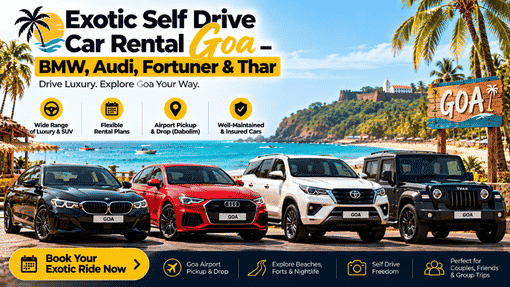 Exotic Self Drive Car Rental Goa – BMW, Audi, Fortuner & Thar