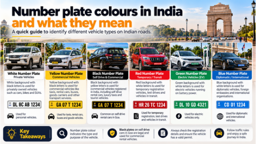 Number plate colours in India and what they mean