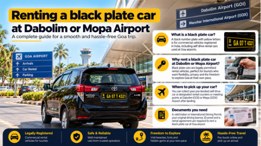 Renting a black plate car at Dabolim or Mopa Airport