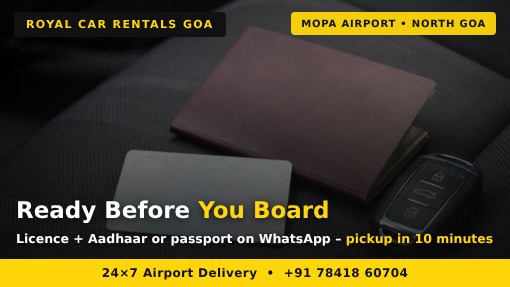 Documents for Self Drive in Goa driving licence passport and car key for goa self drive