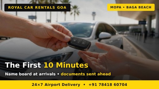 Key Handover at Arrivals rental car key handed over outside arrivals